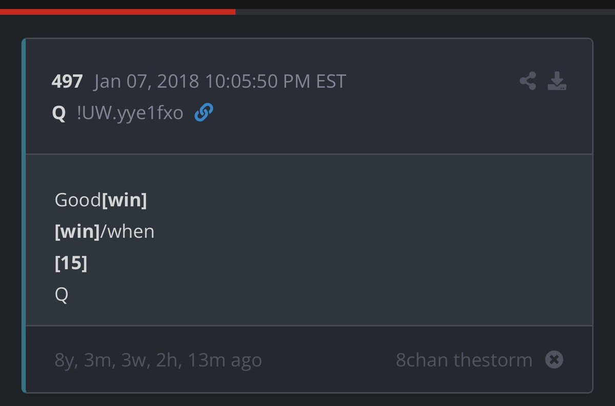 bendleruschka's tweet image. ✅CHEEKY KING (497/98)
➡️Be Ready
➡️Eight Eight
➡️Blizzard

▪️Q drop 497

      Good[win]
      [win]/when 👈🏼
      [15]                  👉🏼5/1 ?🤔
      Q

Date stamp: January 7 (January = May) 
Time stamp: 10:05:50 👉🏼 5/5 👉🏼 5️⃣5️⃣

@PapiTrumpo