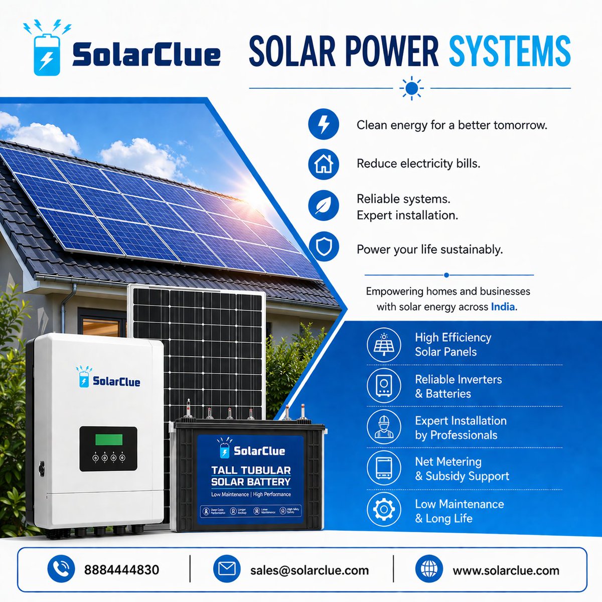 ClueSolar's tweet photo. Cut bills. Save energy. Go solar ☀️⚡
Switch to SolarClue today!
📞 8884444830 
📧 sales@solarclue.com
🌐 https://t.co/qAMsEUcW7F

#SolarPower #GoGreen https://t.co/nD5CaEG3tf