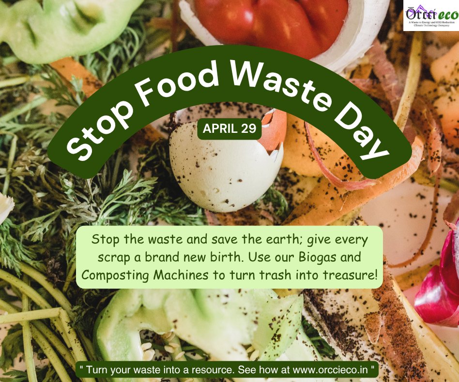 OrcciEco's tweet photo. Food waste wastes water, energy, and labor. This April 29, Orcci Eco Products helps you close the loop! Our Biogas and Composting Machines turn scraps into clean energy and "Black Gold," because waste is only waste if we waste its potential! https://t.co/EDfPJTSXpc