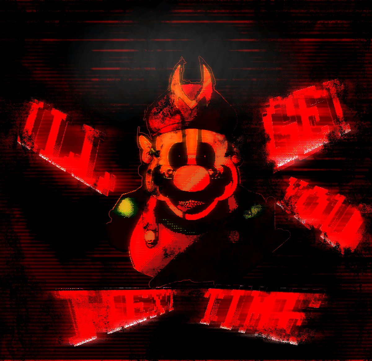 FThelll33686's tweet image. Made this peice of #believeindemons
Phew 💨 #mario #horrorbrew #execommunity