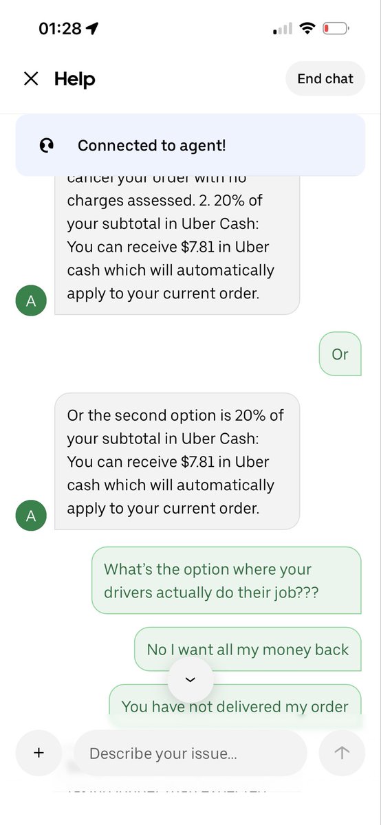 banksjon's tweet photo. @UberEats you’re a joke if you think this is satisfactory 5 drivers in 90 minutes late and still no food on the way https://t.co/VkZDrPAgG1