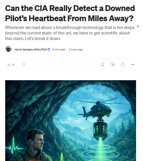 xgeorgio_gr's tweet image. "...Hence, this MRI sensor would have to be about 274,000,000,000,000 (2.74e14) times more sensitive in terms of Signal-to-Noise Ratio (SNR) in order to pick up this data point..."
medium.com/the-political-…
#CSAR #Iran #brainwash #hoax