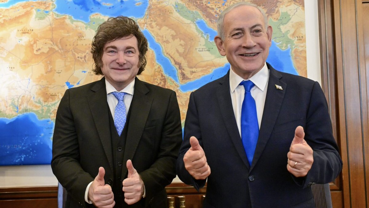 WorkersPartyGB's tweet photo. Whilst Milei prostrates before Israel who destroy churches and statues of Christ, Argentinian's are forced to eat cheap donkey meat, the humble animal that carried Christ into Jerusalem. https://t.co/KCCwLS6K3A