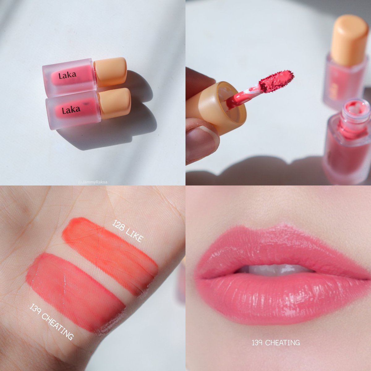 มาป้ายยาลิป💄Laka Fruity Glam Tint✨️แท่ง mini ลิปทินท์เนื้อฉ่ำวาว สวยมาก สีชัด ติดทน ไม่เหนียวเหนอะหนะ เป็น Vegan ด้วย แถมมีสีให้เลือกเยอะมาก บอกเลยว่าสวยทุกสี #Laka #LakaTH