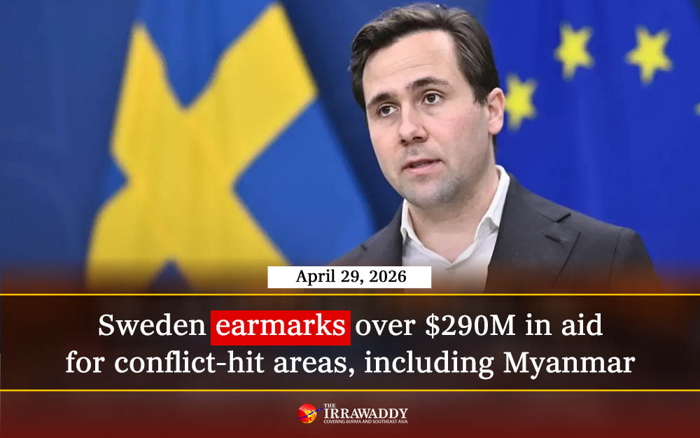 IrrawaddyNews's tweet photo. Sweden on Wednesday announced US$291 million in aid this year to people in conflict-affected countries, including Myanmar, Radio Sweden said. Last year, Stockholm said it would phase out aid to Myanmar by June 2026, to prioritize Ukraine. 
#WhatsHappeningInMyanmar https://t.co/RiLX5FVHww