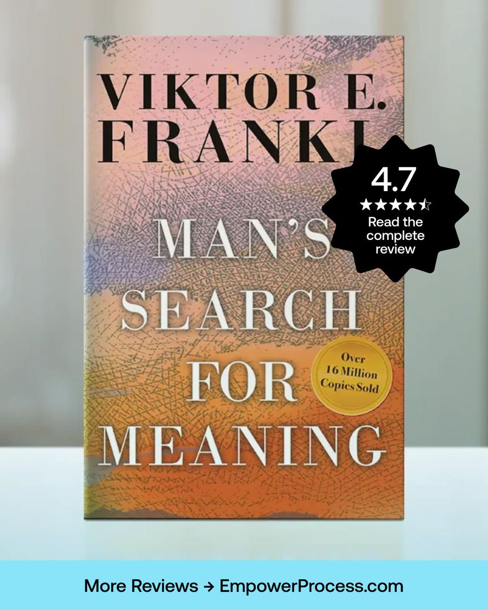 _EmpowerProcess's tweet image. 📚 "Man's Search for Meaning" by Viktor E. Frankl ⭐4.7/5

A powerful memoir of Frankl's experiences in Nazi concentration camps, exploring how finding

Learn more → buff.ly/uqelSt6

#BookReview #Purpose #FindYourWhy