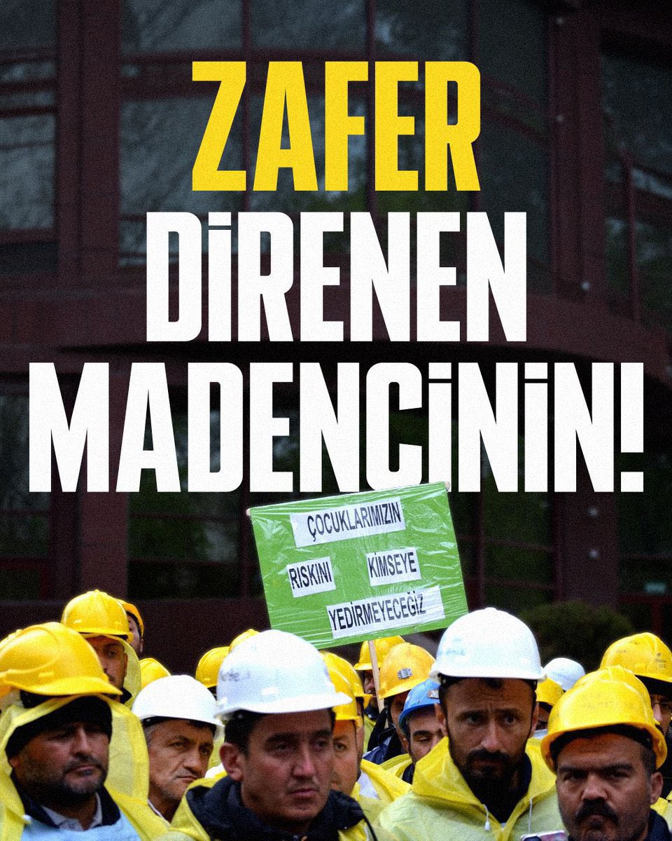 Günlerce yürüdüler, aç kaldılar ama boyun eğmediler…
Maden işçileri sadece haklarını değil, emeğin onurunu da kazandı.
Bu ülkenin en temiz zaferlerinden biri. ⛏️