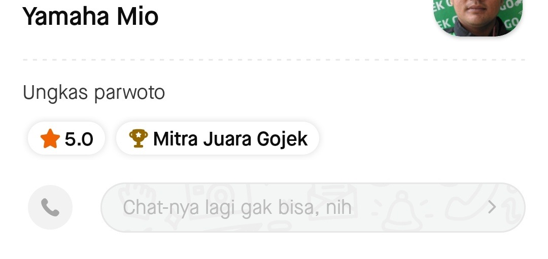 giynanta's tweet photo. @gojekindonesia kenapa dari pagi fitur chat nya ga bisa? https://t.co/pll7qV3vUF