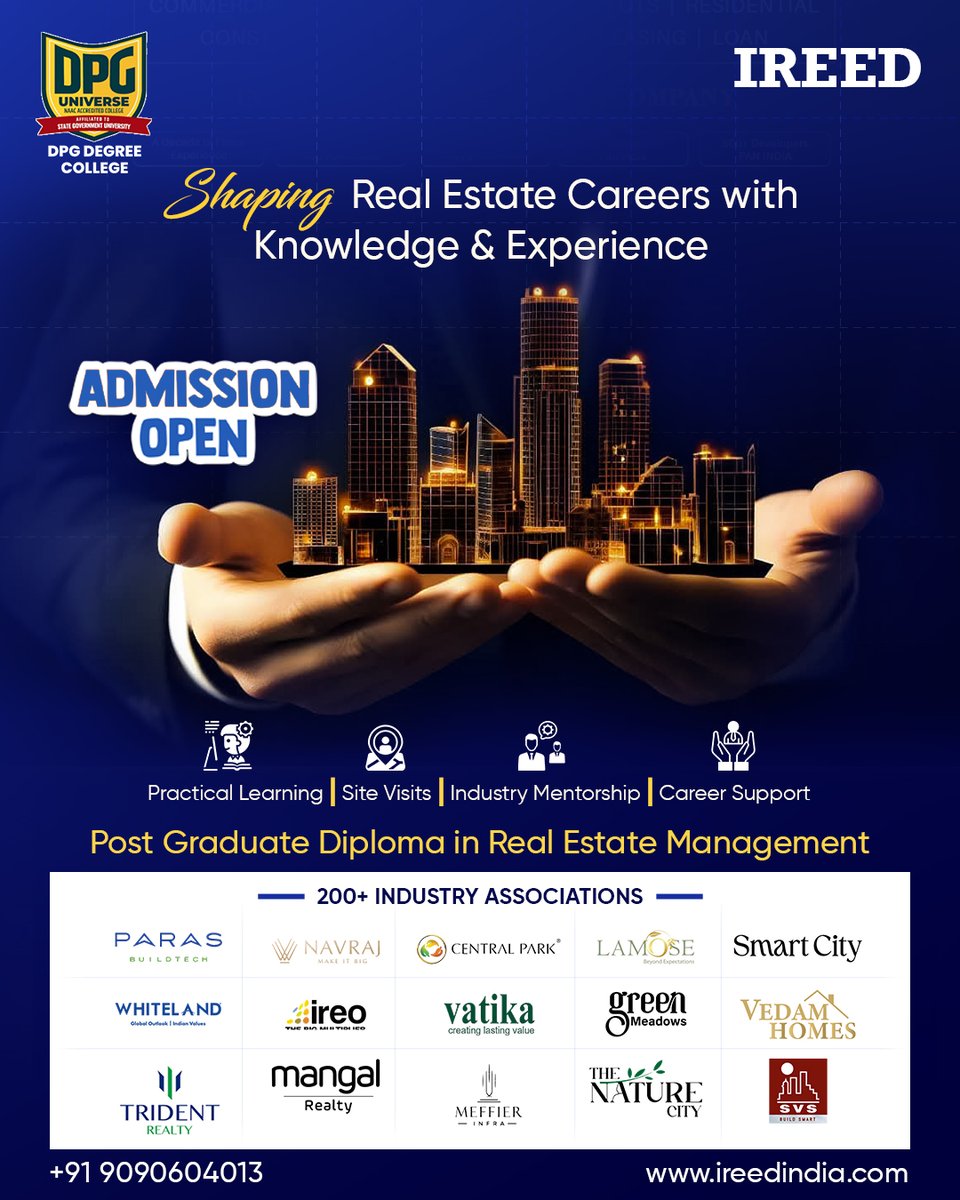ireed_academy's tweet image. 𝐋𝐞𝐚𝐫𝐧𝐢𝐧𝐠 𝐌𝐞𝐞𝐭𝐬 𝐄𝐱𝐩𝐞𝐫𝐢𝐞𝐧𝐜𝐞

Real estate careers today demand more than theory.
Practical exposure, industry mentorship, and real-world insights are becoming essential for long-term growth.

#RealEstateIndia #SkillDevelopment #CareerGrowth #FutureOfWork
