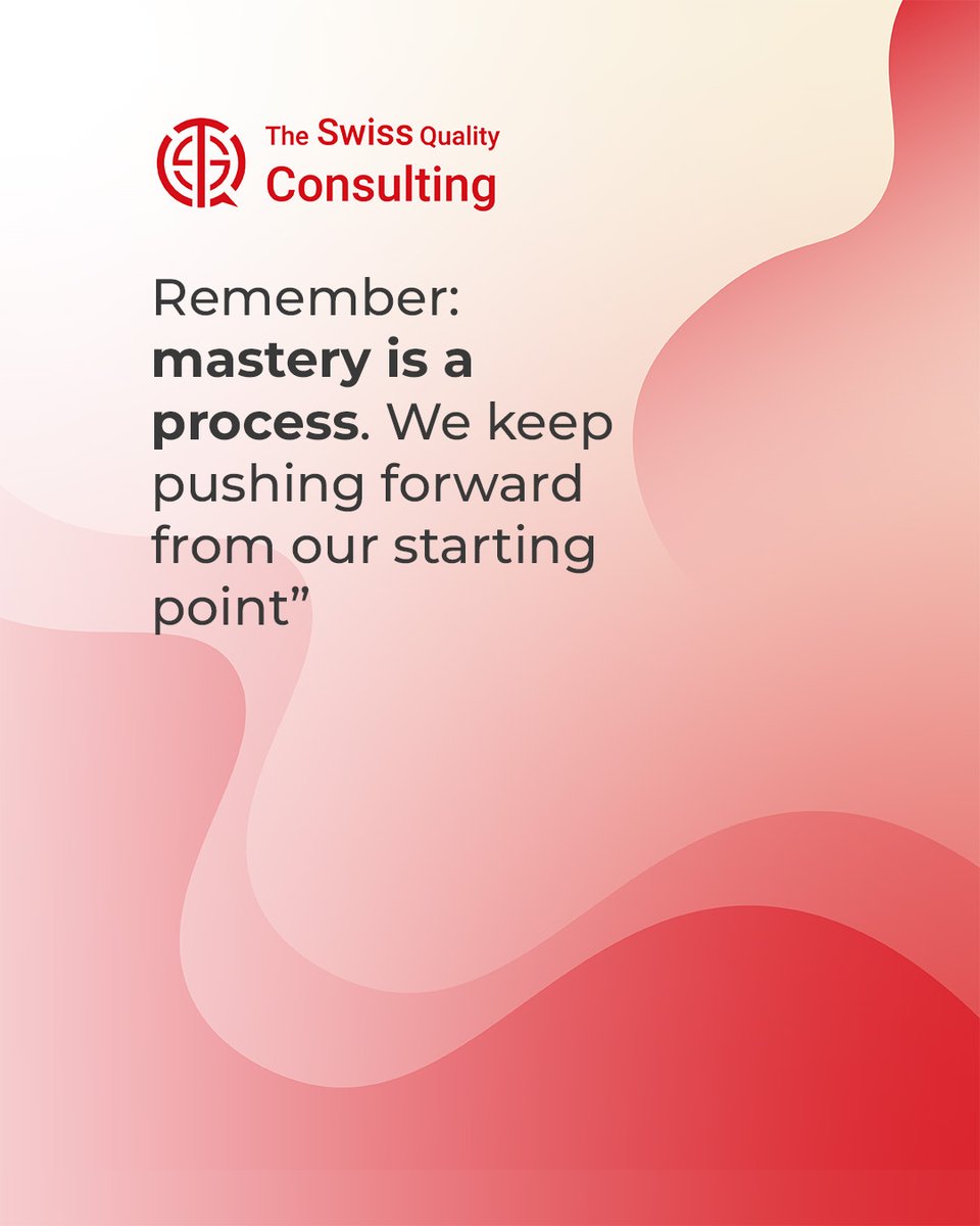 TheSwissQuality's tweet image. Mastery is a process.

Start where you are, take consistent steps, and keep moving forward. 🚀

#TheSwissQuality #TSQ #Switzerland #DigitalTransformation #Leadership #ContinuousGrowth #ProfessionalMastery #HighPerformance