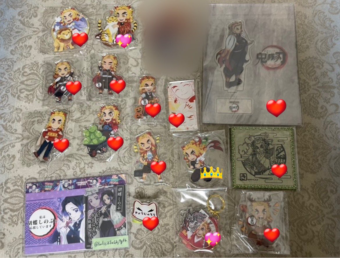 【譲渡】鬼滅の刃　グッズ
譲：⭐︎義勇、⭐︎無一郎、⭐︎実弥、⭐︎煉獄、しのぶ、カナエ、カナヲ 、炭治郎、禰󠄀豆子、善逸、宇髄、蜜璃、伊黒、伊之助、悲鳴嶼、錆兎、真菰、愈史郎、珠世、累、無惨、アオイ、村田、童磨、猗窩座、輝利哉
求：定価＋送料

条件はツリーをご確認ください。
→