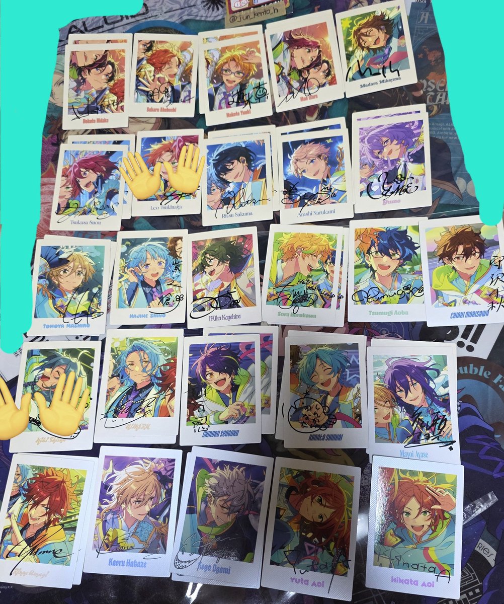 jun_kento_h's tweet photo. 【交換】あんスタ 10周年 ぱしゃっつ 
譲)北斗2スバル遊木2真緒2斑司2★凛月2嵐ユメ2友也2創みか宙つむぎ千秋HiMERU2忍2奏汰マヨイ2★燐音★薫晃牙2ゆうたひなた
求)特典チトセ(★含め～8枚提供可)舞珠、ジュイス＞周年 渉8・弓弦8・翠8★日和1・ジュン1・茨1・エス・維吹
特典交換ツイあります。 https://t.co/1SnUBmg5qB