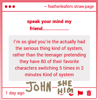 featherleafern's tweet photo. honestly i'd rather hang out with a 15yo with 50 genshin introjects who switch every hour than a miserable prick like you who feels the need to make fun of mentally ill children https://t.co/uXOVuQ4DKw