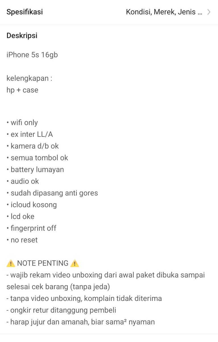 itskyapr's tweet photo. Wts ip5s 16gb

Rekomen banget buat digicam, masih bisa buat scroll tiktok, kamera d/b oke, terawat, alasan jual karena abis beli hp baru jadi udah kebanyakan hp. 
550k, boleh nego. Hasil foto boleh dm. Bekas pribadi ya. 

Bekasi. https://t.co/fGmOz7PmA8