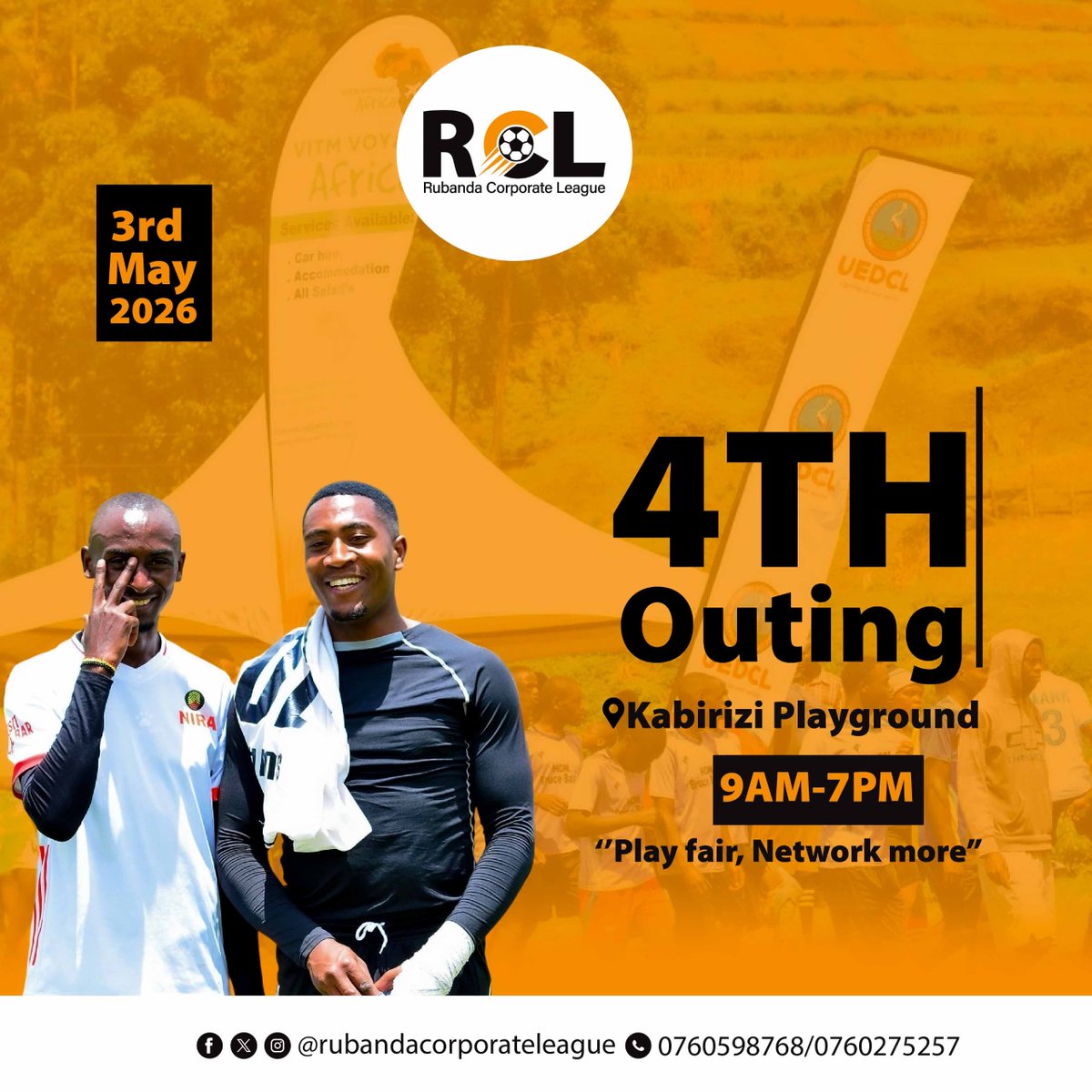 TwinamaslkoAlex's tweet photo. The 4th Outing of Rubanda Corporate league this Sunday at kabirizi playground 3rd may 2026 
(play fair, network more )
@FootballRubanda 
#sundaymusicnote 
#3rdmay #mayu生誕2026 https://t.co/xmNHpvi190