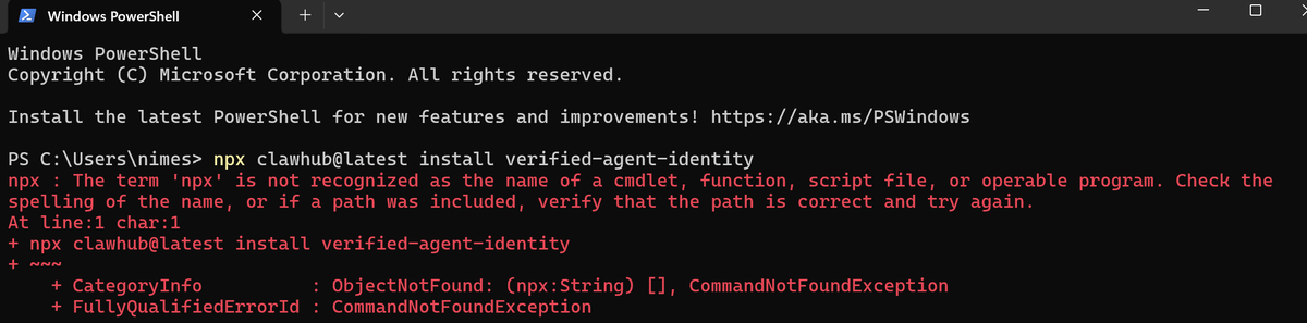 lets_fgo's tweet photo. @Crypto_Pranjal @billions_ntwk this error is coming right after pasting first command! please help! https://t.co/eVEPbm95yY