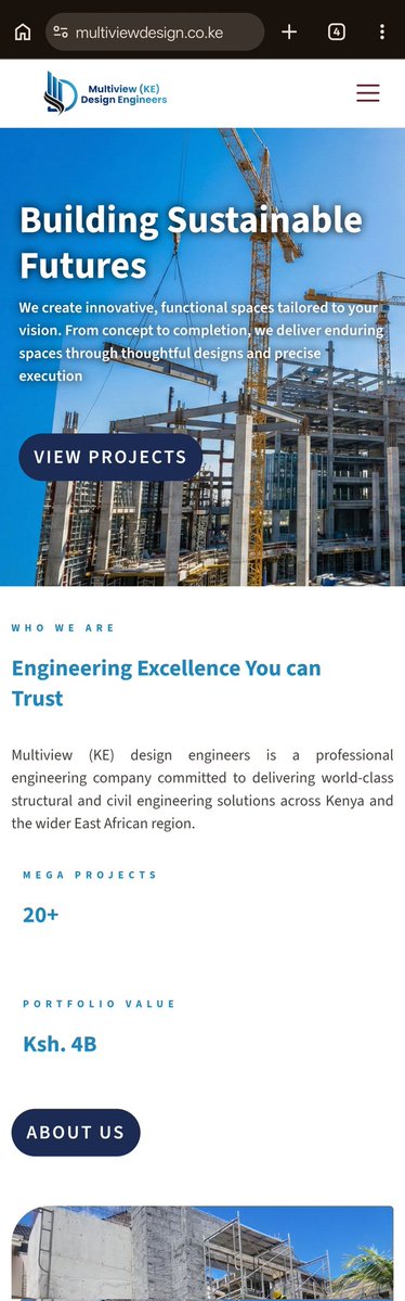 Sometimes I build websites.
My latest project for Multiview(KE) Design Engineers Ltd

multiviewdesign.co.ke