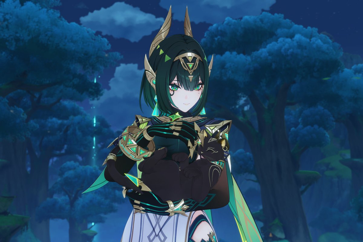 BlueMoh7's tweet image. [ Nefer Evening Shots ] #Nefer #GenshinImpact #videogames #miHoYo #PhotoMode