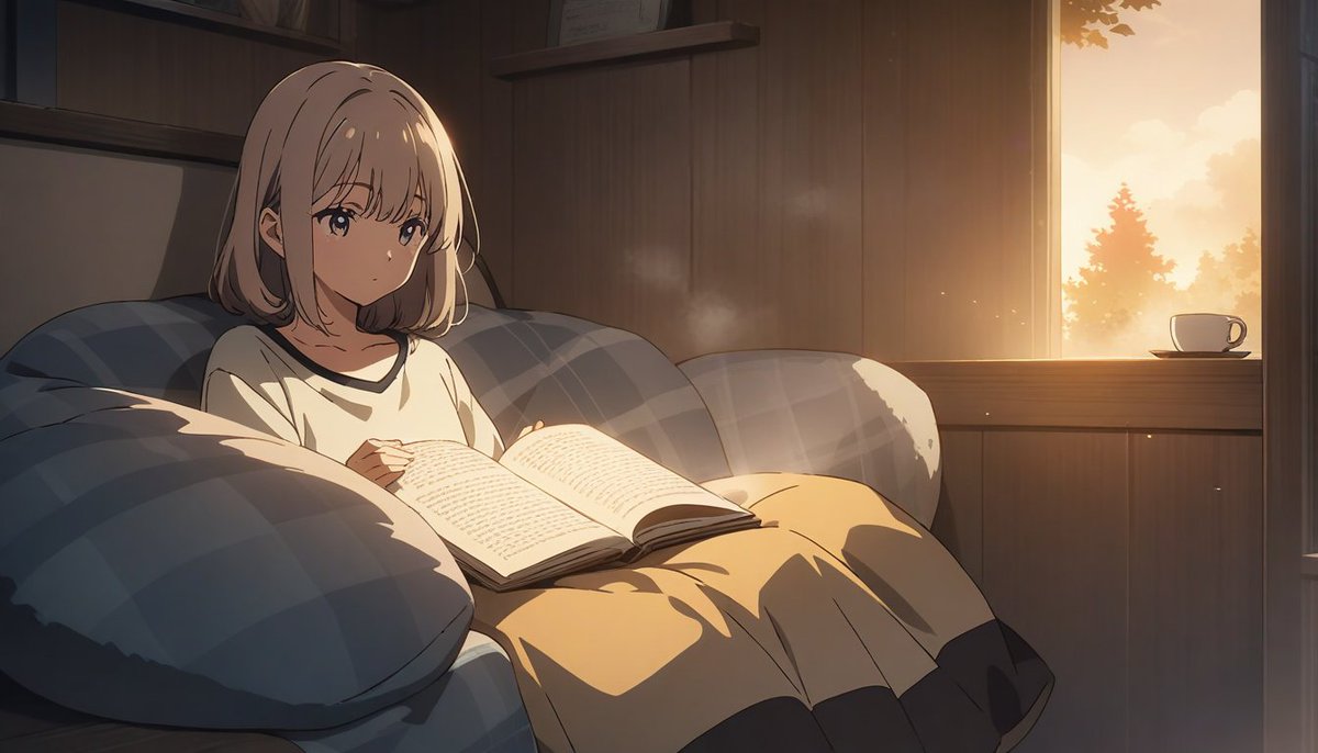 Kuk_ice's tweet image. taking time for yourself means creating cozy spaces. a warm cup of tea and a good book is all you need. #selfcare