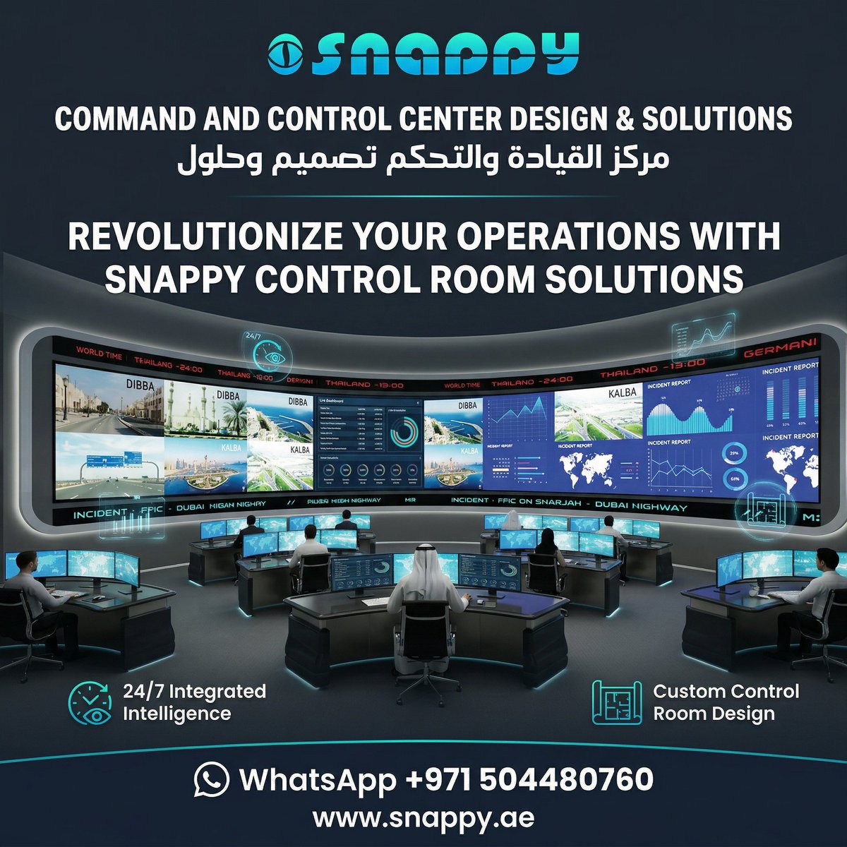 vostokuae's tweet image. Take Control of Your Operations with Snappy Control Room Solutions

Transform the way you monitor, manage, and respond with fully integrated Command &amp;amp; Control Center Design &amp;amp; Solutions.

📲 WhatsApp: +971 504480760
🌐 snappy.ae
#ControlRoom #CommandCenter