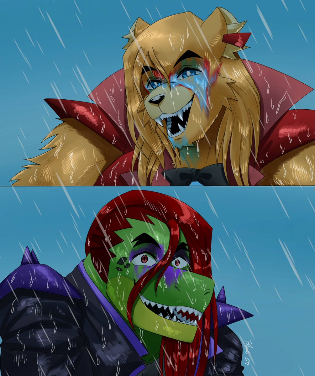 Bloody___Ghost's tweet photo. 🌧️❤️

#FNAF #glamrockfreddy #montgomerygator #monteddy https://t.co/YRumi8sF7t