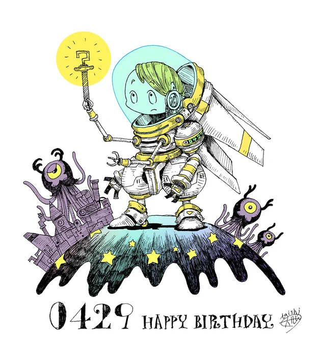 毎日誰かの誕生日!4月29日生まれの方、 お誕生日おめでとうございます! 4/29生まれの方に届くと嬉しいです! 愉快でたまらない1日となりますように!! #誕生日