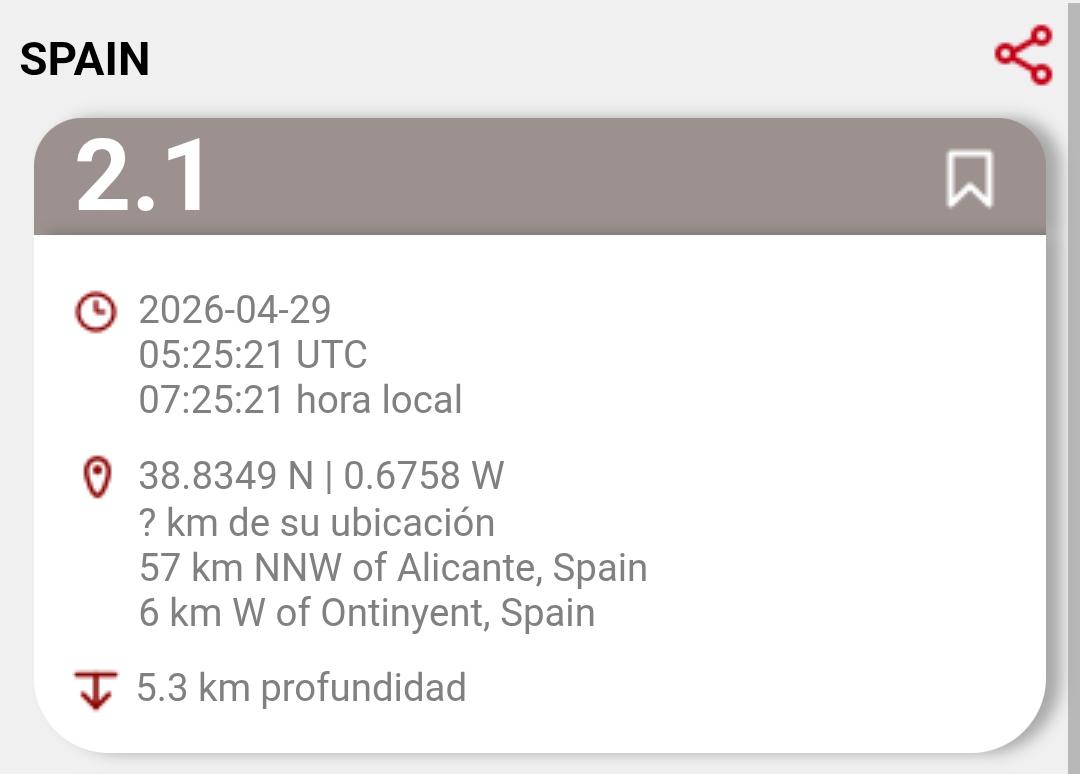 BorrellMorant's tweet image. 🤯Hui hem notat dos terratrèmols a Ontinyent!
😬Almenys 5 rèpliques aquesta nit. Jo he notat el de les 06:41h i 07:25h d'1'9 i 2'1 de força.
🤔Algú més els ha sentit? 
#terremoto #terratrèmol #earthquake