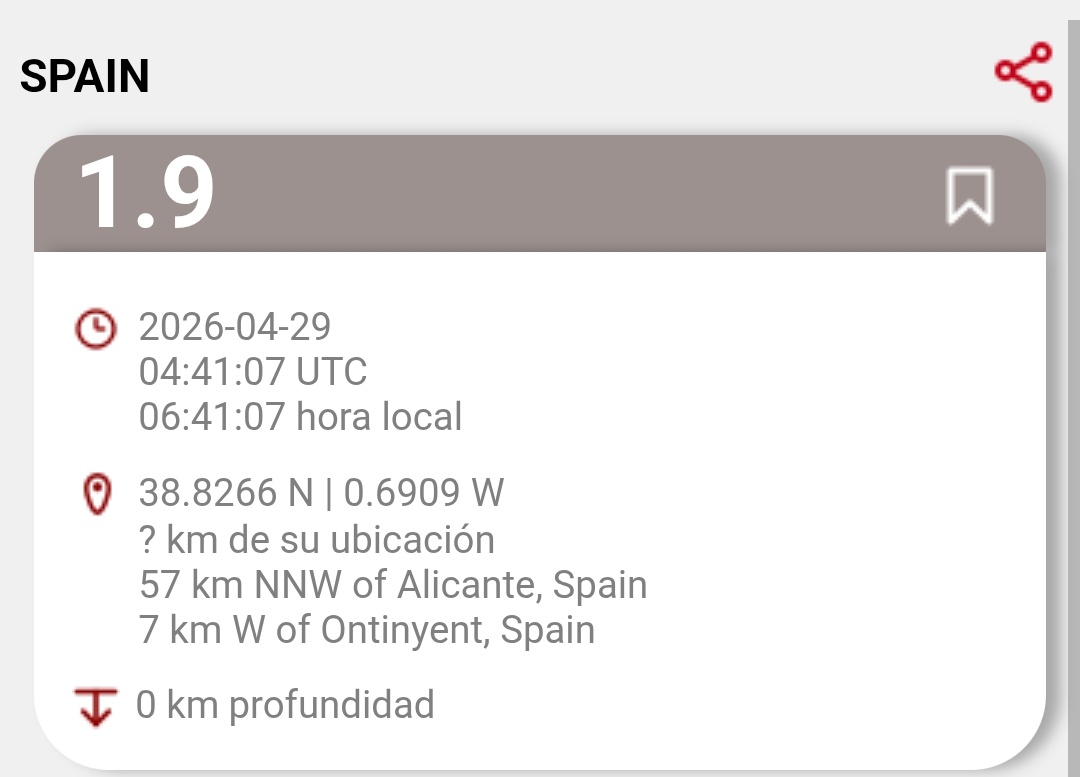 BorrellMorant's tweet image. 🤯Hui hem notat dos terratrèmols a Ontinyent!
😬Almenys 5 rèpliques aquesta nit. Jo he notat el de les 06:41h i 07:25h d'1'9 i 2'1 de força.
🤔Algú més els ha sentit? 
#terremoto #terratrèmol #earthquake