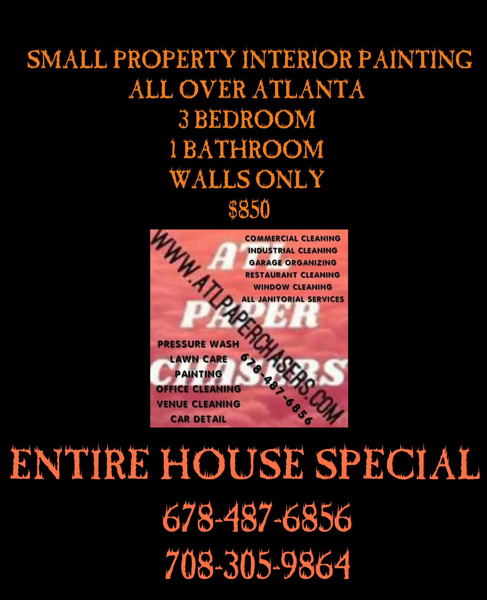 JAYMELPRICE's tweet image. CALL ME...
#atlpaperchasers @jaymelprice #atl #atlanta #painting #realestate #realtors #paint #painter #propertyinvestors #propertyforsale #propertymanagers #propertyinvestor #property #properties #house #home #homegoals #homebuying #househunting #homeforsale #garealestate