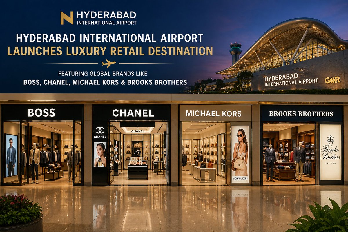 ChennuSridhar's tweet image. Hyderabad International Airport launches a luxury retail destination

The new retail space includes some of the world’s most iconic fashion and lifestyle brands  BOSS, CHANEL,Brooks Brothers and Michael Kors
#hyderabadairport #RGIA #retail #luxury