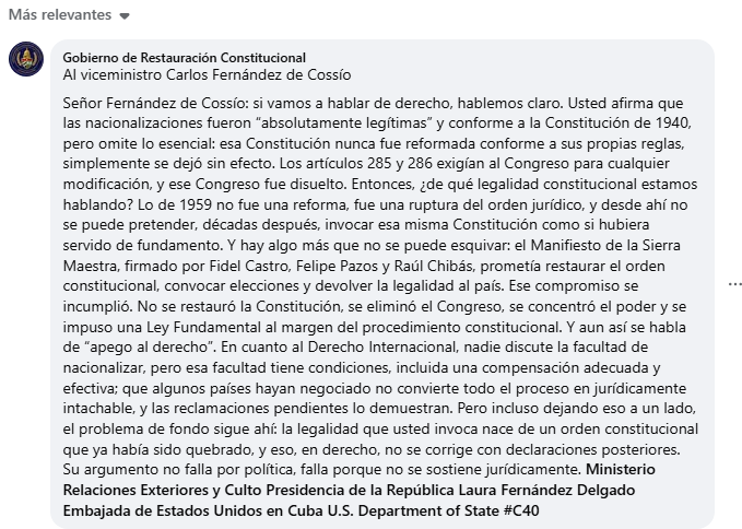 Gobierno Jurídico de Restauración Constitucional tweet media