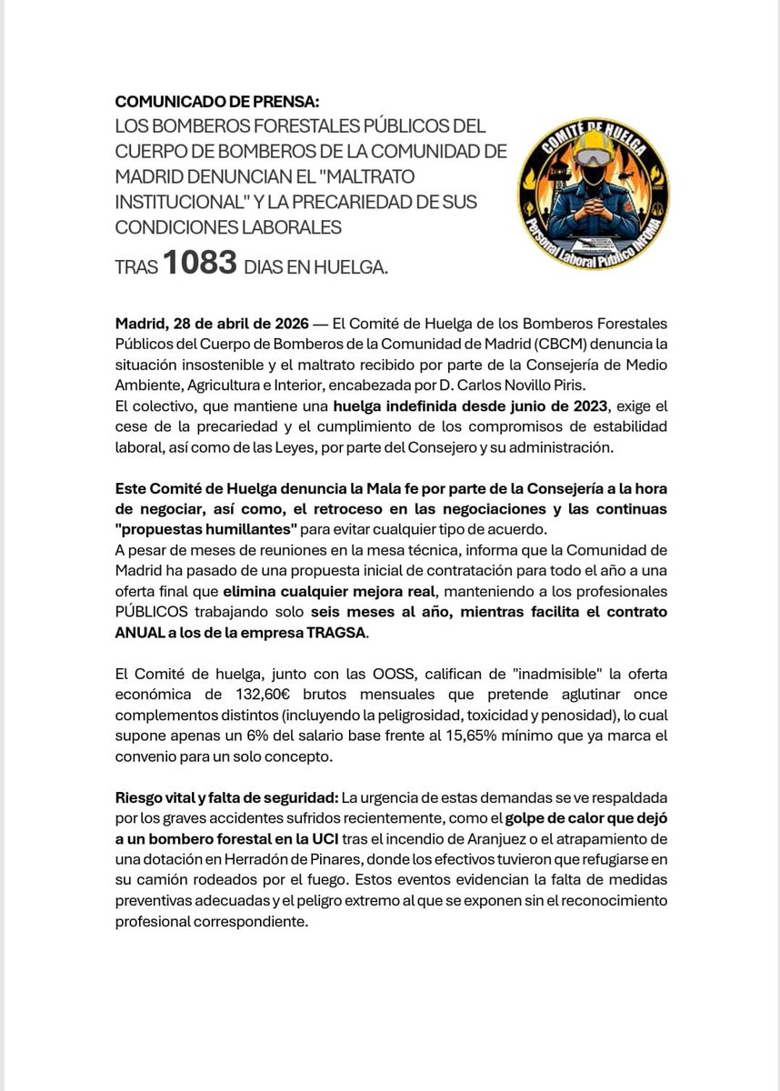 Bomberos Forestales CBCM tweet media