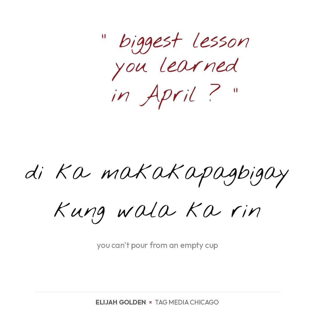 tagmediachicago's tweet image. April taught me a lot. 🤍
Mga aral na sana pati ikaw, madala mo papasok sa bagong buwan. Some of these hit harder than expected — pero lahat ng yan, growth.

Which one resonated with you most? Drop the slide number below 👇

#AprilLessons #PeaceOfMind #HealingJourney