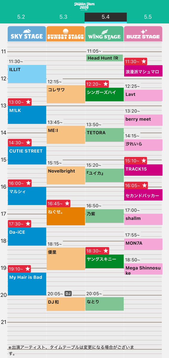 R. 5/2,4 JAPAN JAM tweet media