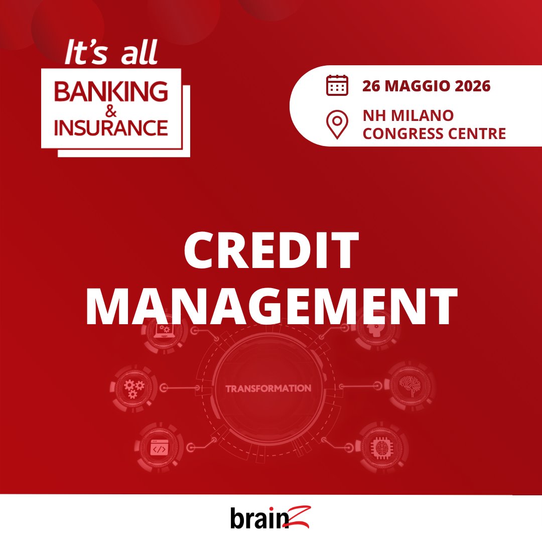 brainz_italy's tweet photo. #ITSALLBANKINGINSURANCE 26 MAGGIO ci sarà una sessione interamente dedicata al Credit Management, un momento di confronto concreto sui temi più attuali e strategici del mondo credito. https://t.co/ouCjv86jRj https://t.co/FGGomRQxOG