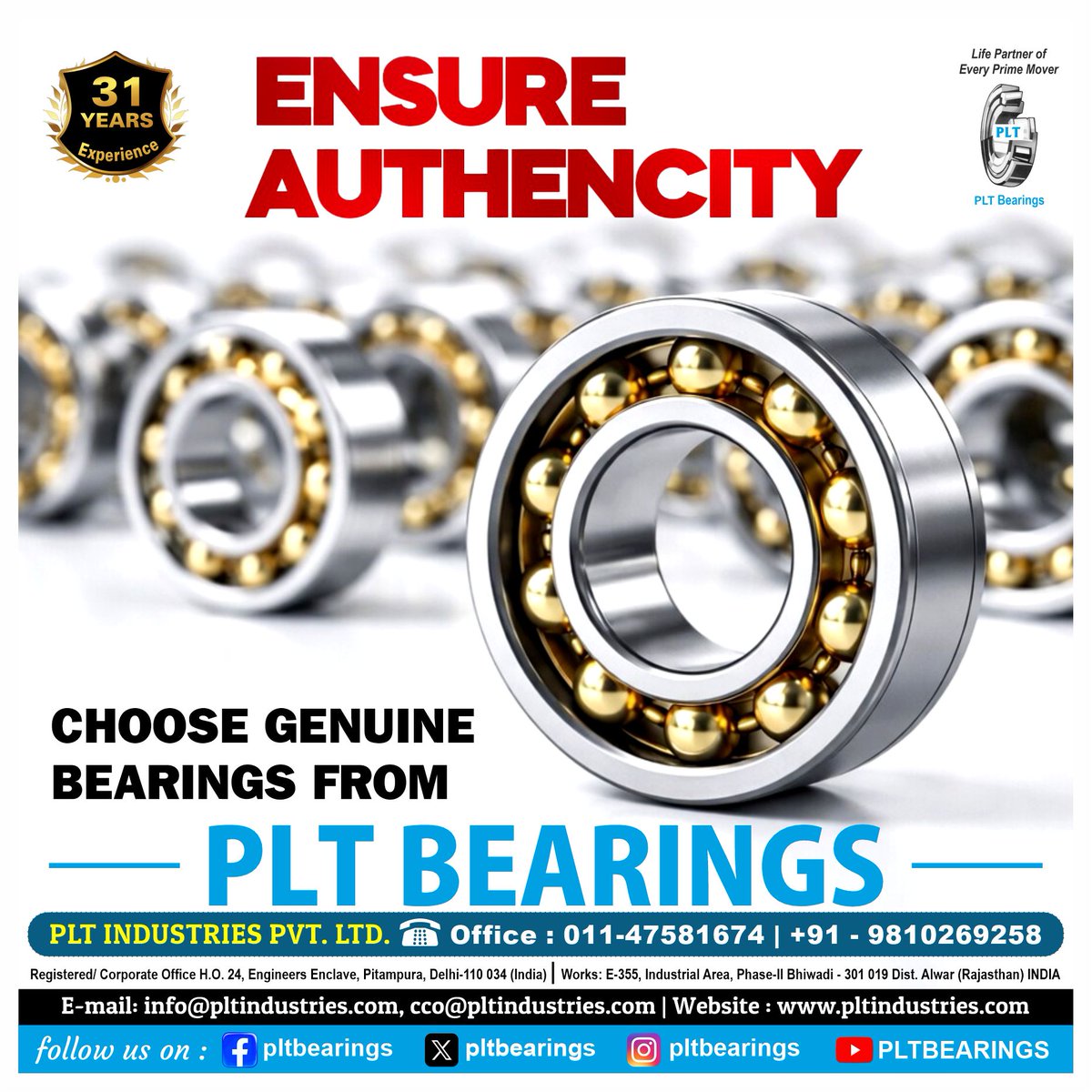 LtdPlt91369's tweet image. Ensure Authencity - Choose Genuine Bearing From PLT Bearings.

Buy Now - pltindustries.com

#AutomotiveIndustry #NeddleRollerBearings
#mechanical #mechanic #machines #ChemicalIndustry #tools #business #wholesale #msme #bearings #b2b #BallBearings #RollerBearings