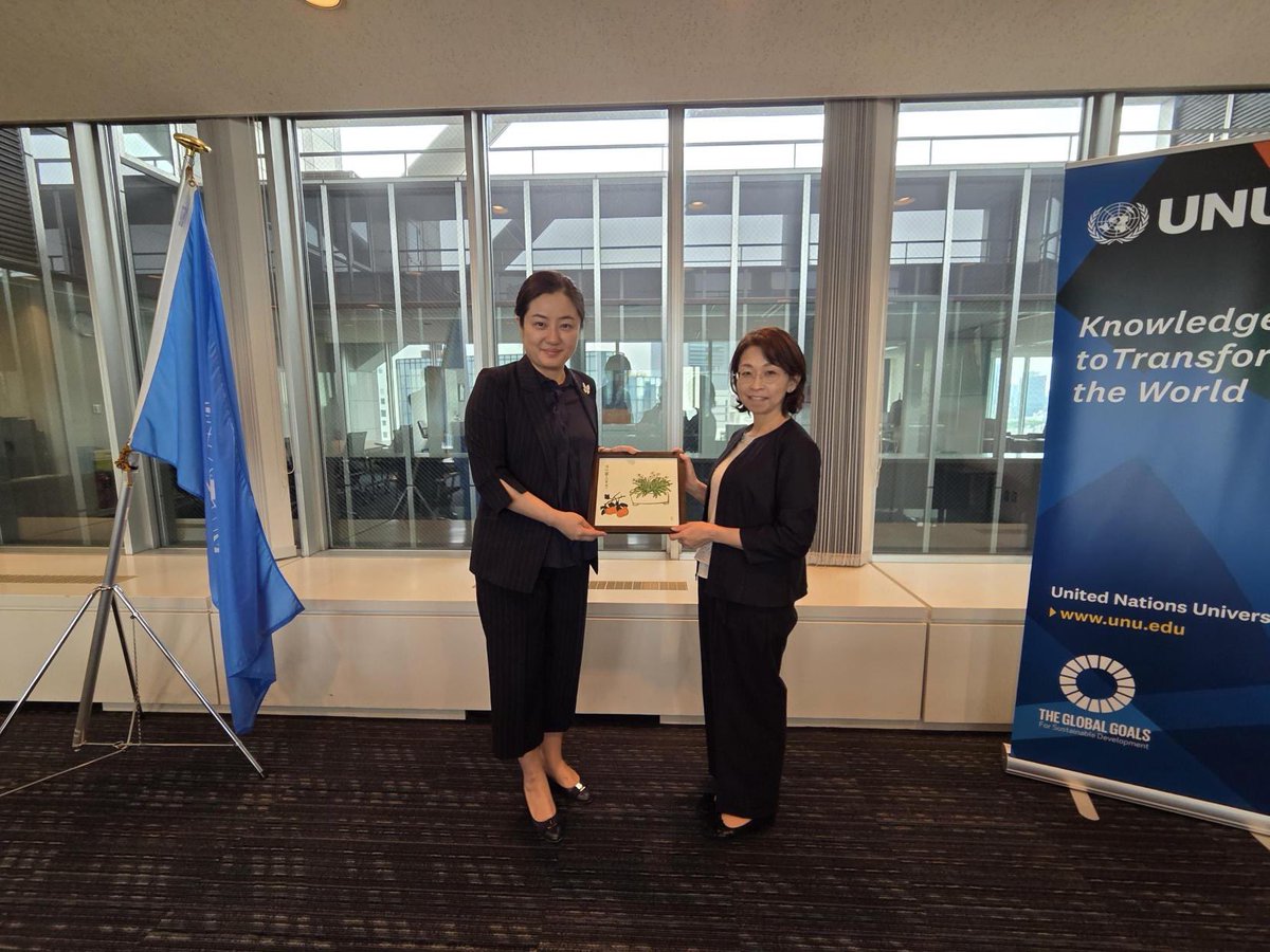 tmarwala's tweet image. Courtesy call to Senior Vice-Rector Aya Suzuki by Ms. Tian Lulu, Minister Counsellor for Education at the Embassy of China in Tokyo. Strengthening academic exchange and global dialogue. #UNU #Education #GlobalCooperation