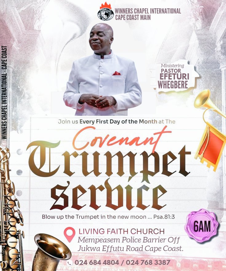 StrykaOJRay's tweet photo. This Month, your sound will be heard! 📯🔥
Every silent Blessing is receiving a Voice!

Step into MAY with Prophetic authority &amp; divine announcements!
Your season has spoken

#CovenantDayOfTrumpet
#winnerschapelcapecoast
#livingfaithchurch
#divineannouncement 
#liberationmandate https://t.co/JGB0Y95Tt1