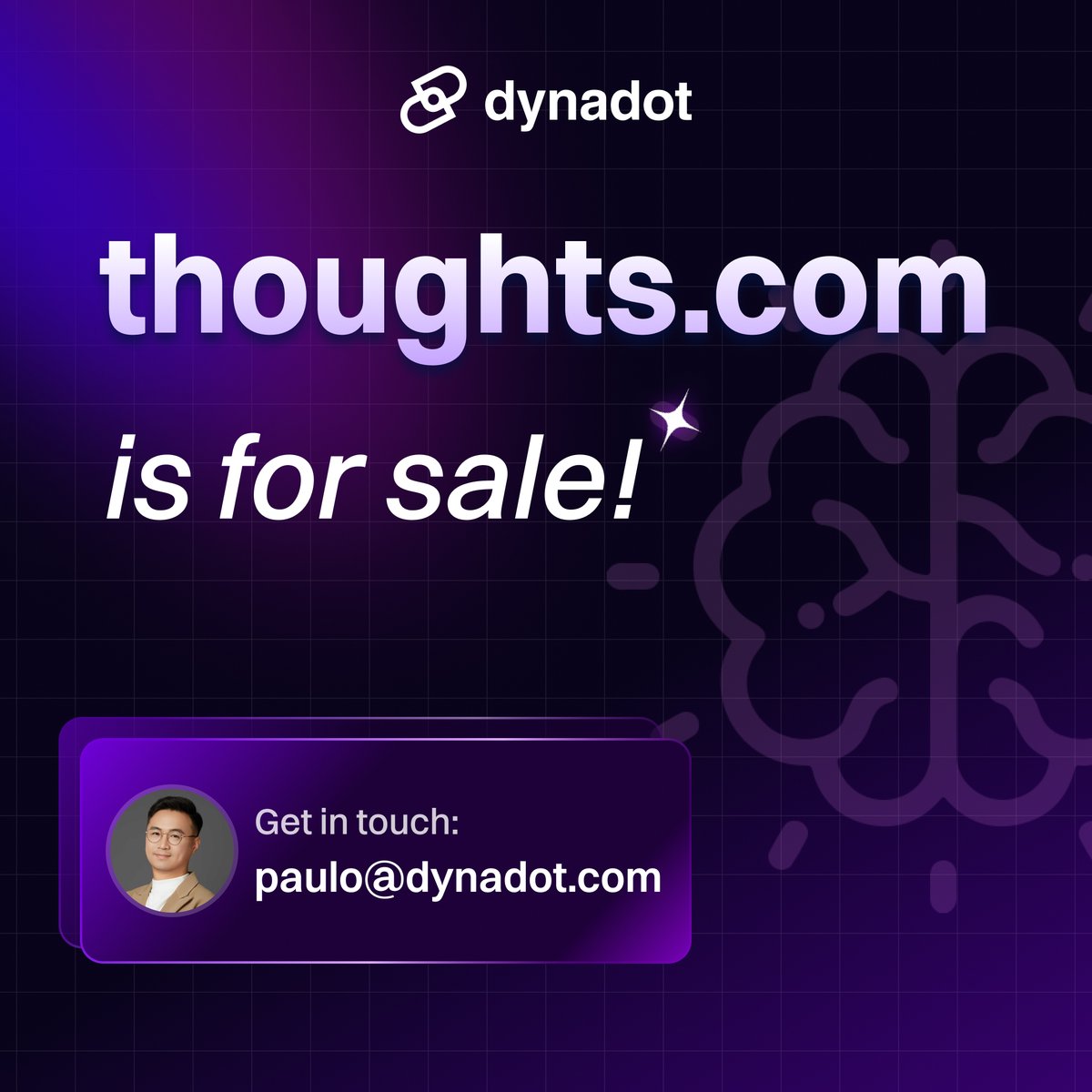 nickcallmedad's tweet photo. 😊PREMIUM DOMAIN NAME FOR SALE
Exclusively with Dynadot’s Paulo Wu
Paulo@Dynadot.com
WhatsApp: +86 13512903907
Visit: https://t.co/5mtEUGgxsS👋👋👋 https://t.co/H6Ie6gebT3
