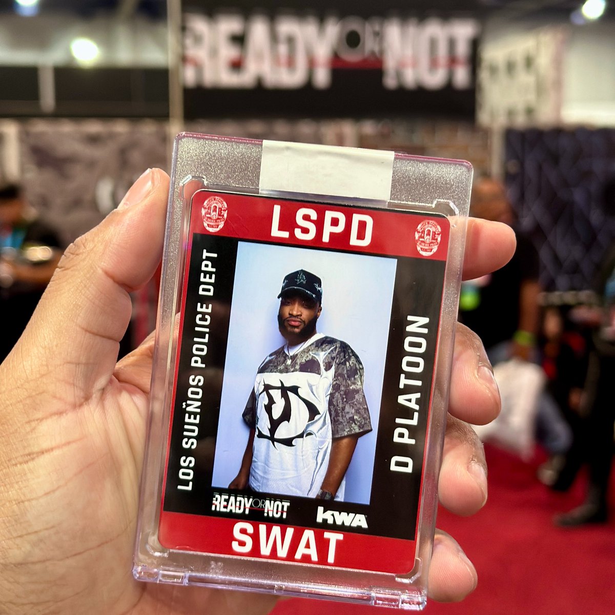 TheDeeMoe's tweet photo. I hosted at @LVLUPEXPO alongside @VOIDInteractive to bring a Ready Or Not SWAT training experience to life. Had a custom LSPD ID phot booth, shock dropped event exclusive patches that mf’s hunted me down for, showed airsoft to thousands, &amp; sold out of everything we brought 🥹 W https://t.co/QCQzX10Xfp