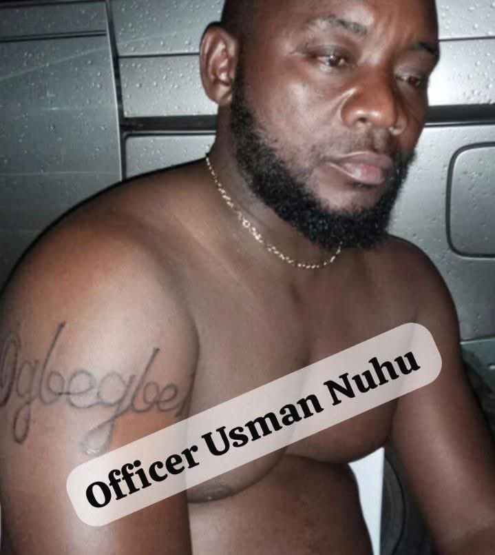 tiphe_j's tweet photo. This is the face of the h3artless and ev!l off!cer, USMAN NUHU, who fi!red the sh0t and k!||ed an unarmed boy in Delta State.

Even as the boy begged him not to sh00t and offered to take them to Sapele, explaining that he had been deceived by the person who sent him to pick up the parcel, the officer still pulled the tr!!gger. 

Normal police procedure requires pr0per investigation and pr0secvtion but instead, he simply sh0t him.

He sh0t him without any remorse, right in front of everyone.

Let his w!fe, ch!ldren, br0thers, 
s!sters and all his rel4tives know that their beloved off!cer is a c0ld bl00ded k!||er.

What a country.

Even band!ts hardly receive that kind of instant jvdgment from the p0lice.

I will quote the full story.
