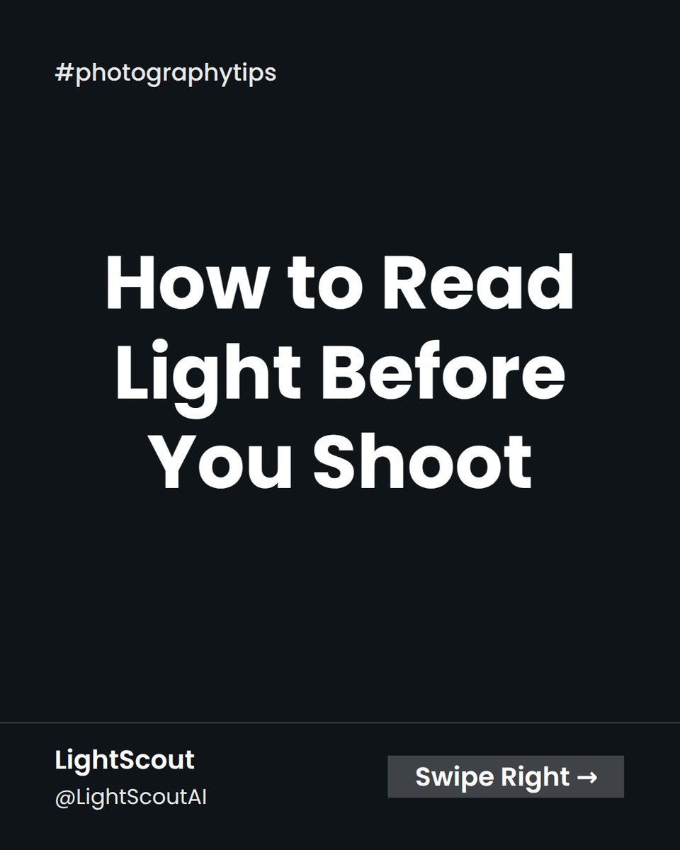 LightscoutAI's tweet photo. How to read light before you shoot. Direction, quality, temperature. The light makes the shot — everything else is technique.

#photographytips #lightscoutai https://t.co/lSjPWJSfFt