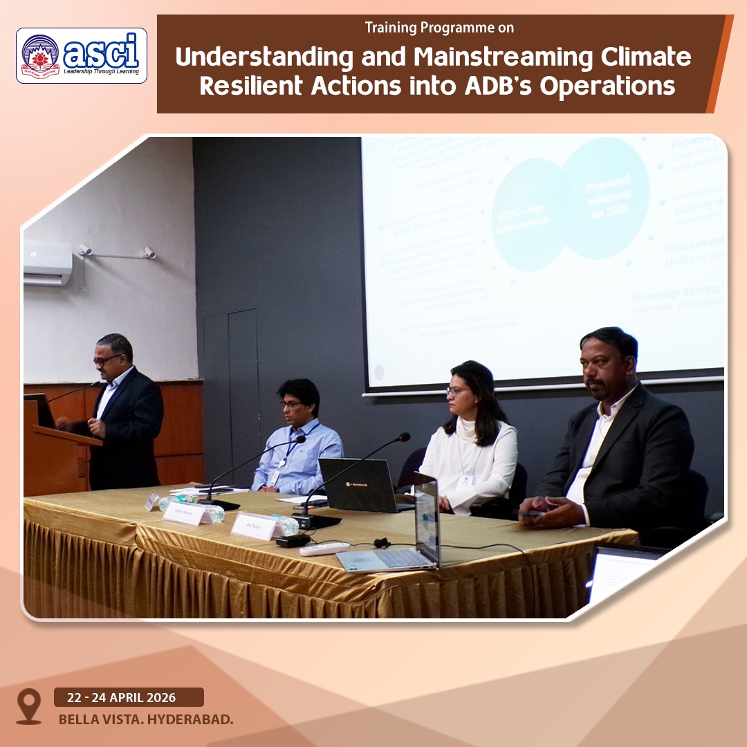ASCIMEDIA's tweet photo. The programme “Understanding and Mainstreaming Climate Resilient Actions into ADB’s Operations” was conducted from April 22–24, 2026. It focused on integrating climate resilience into development planning, emphasizing practical frameworks and alignment with ADB guidelines. https://t.co/8zjeAf6SbB