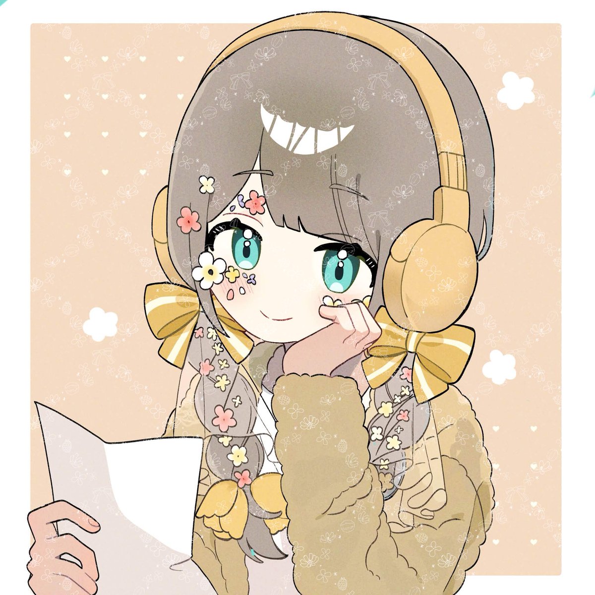 【💐 一枚絵公開 ∞ 】

📻 「深夜ラジオ、花が咲く前におやすみ、今夜のお相手はちとせやです！」

 #千歳屋花開く