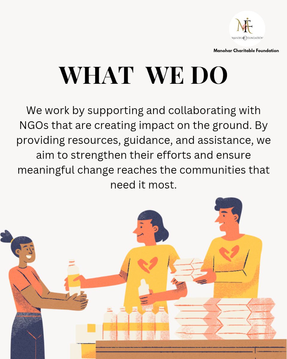 manohar_charity's tweet image. We collaborate with NGOs to support their work and strengthen real impact where it matters most. 🌱
#WhatWeDo #NGOIndia