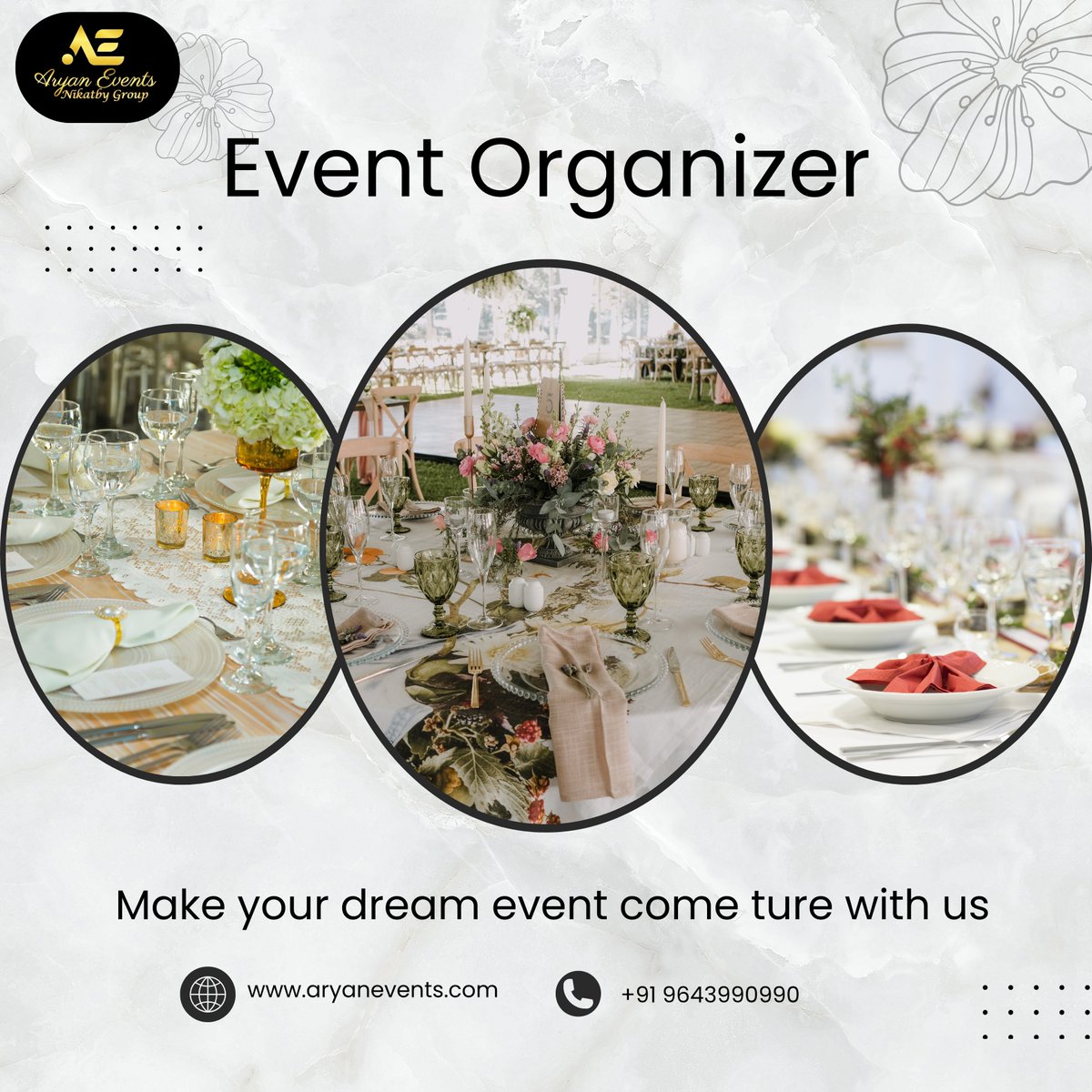 aryaneventindia's tweet image. Turn your vision into reality with Aryan Events. We create stunning and memorable events with perfect planning and elegant setups.
📞 +91 9643990990
🌐 aryanevents.com
#AryanEvents #EventOrganizer #EventPlanning #WeddingPlanner #EventManagement