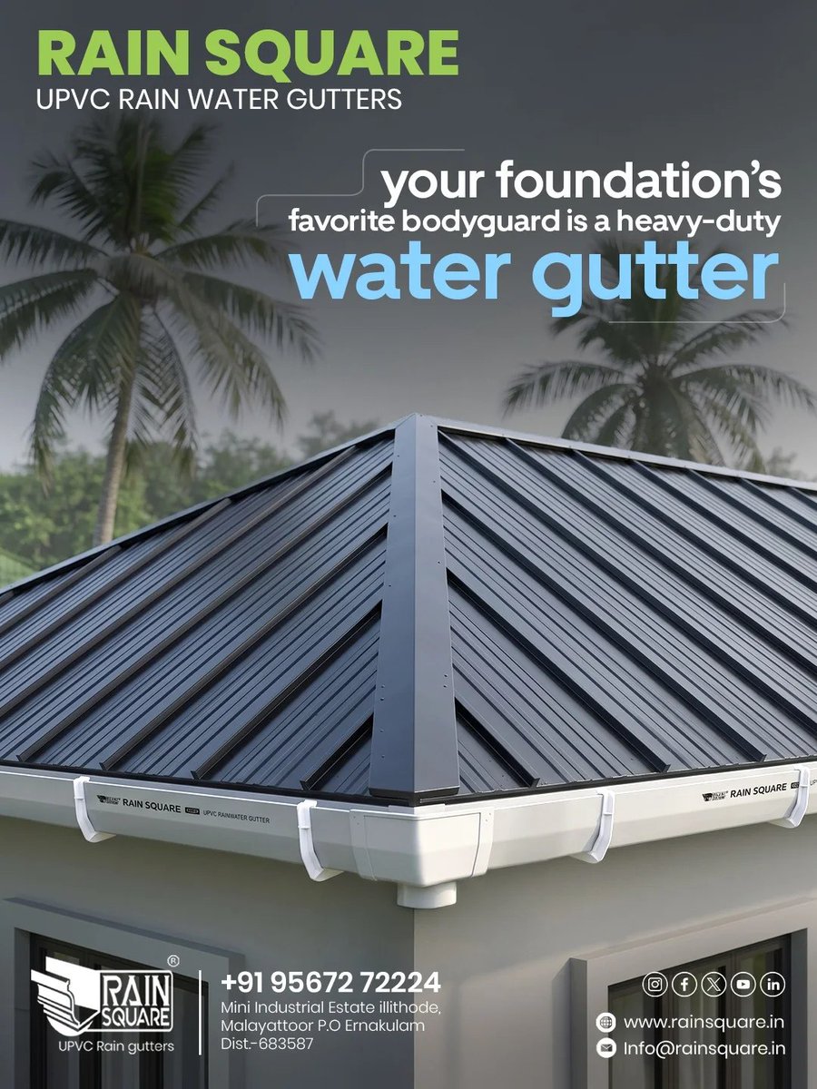 neduveligroup's tweet image. Protect what matters most 🏡💧

Rain Square UPVC Gutters keep water away—preventing dampness and damage.
Strong. Sleek. Built to last.
📍 Malayattoor, Ernakulam
📞 +91 95672 72224

#RainGutters #HomeProtection #UPVC #KeralaHomes
