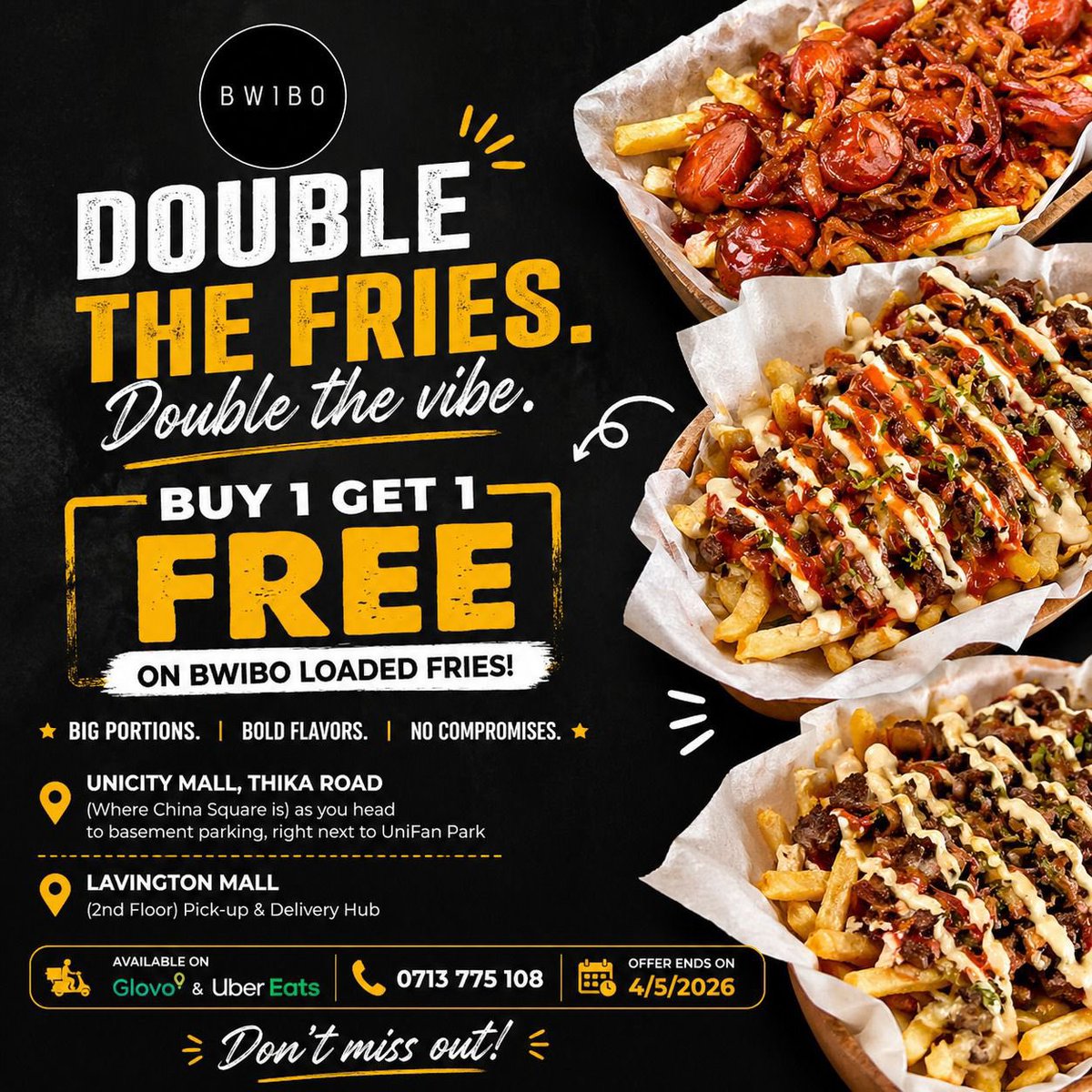 Bwiborestaurant's tweet photo. A once every year offer !!! Also in the spirit of new branches…. Enjoy this offer 🥳🥳😋 https://t.co/zm8sZpCJ8y