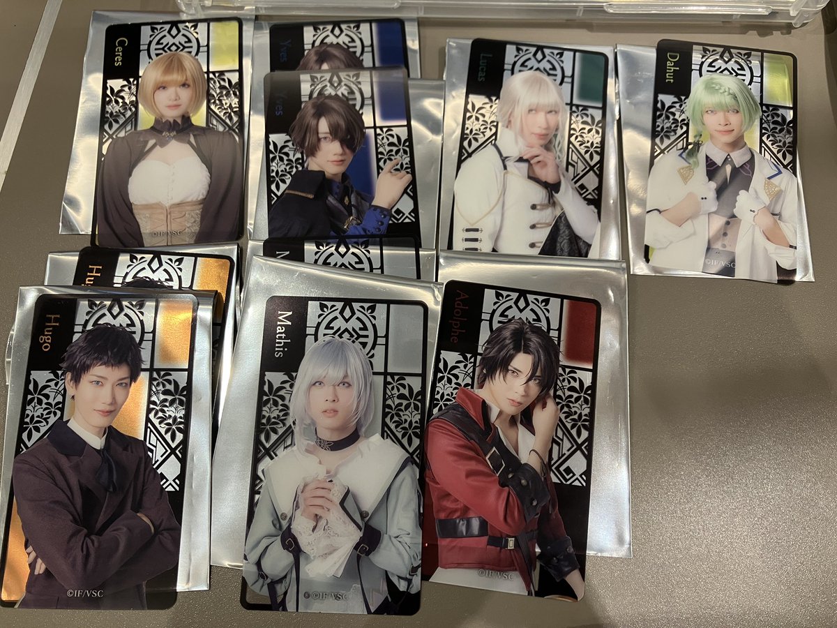 ritter_goods's tweet photo. 【交換】舞台　終遠のヴィルシュ 終ヴィルステ

譲
アクスタ　
リュカ　マティス　イヴ　サロメ　シアン　ダハト　ヒューゴ　ナディア

カード
セレス　イヴ　リュカ　ダハト　ヒューゴ　マティス　アドルフ

求
同種アンクゥ

本日夜公演前後会場手渡し　
検索からでもお気軽にお声がけ下さい https://t.co/UiF2zsNyOn