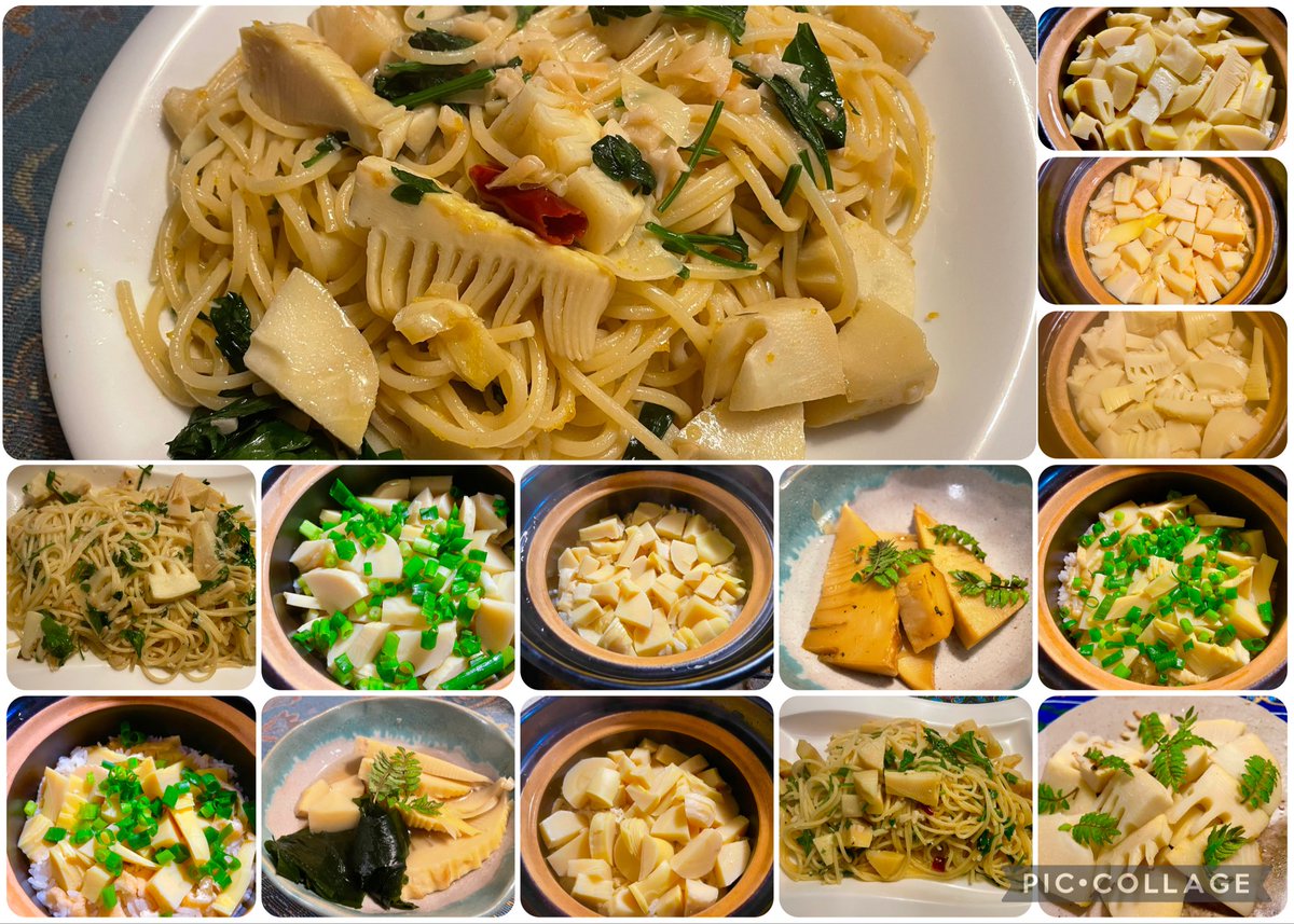 watergardenpro's tweet photo. 取り合えず今季の筍途中経過😋👨‍🍳
#筍ご飯　#筍のペペロンチーノ　#筍パスタ　#筍好き　#料理男子 https://t.co/3q2J1iybgK